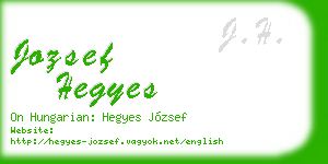 jozsef hegyes business card